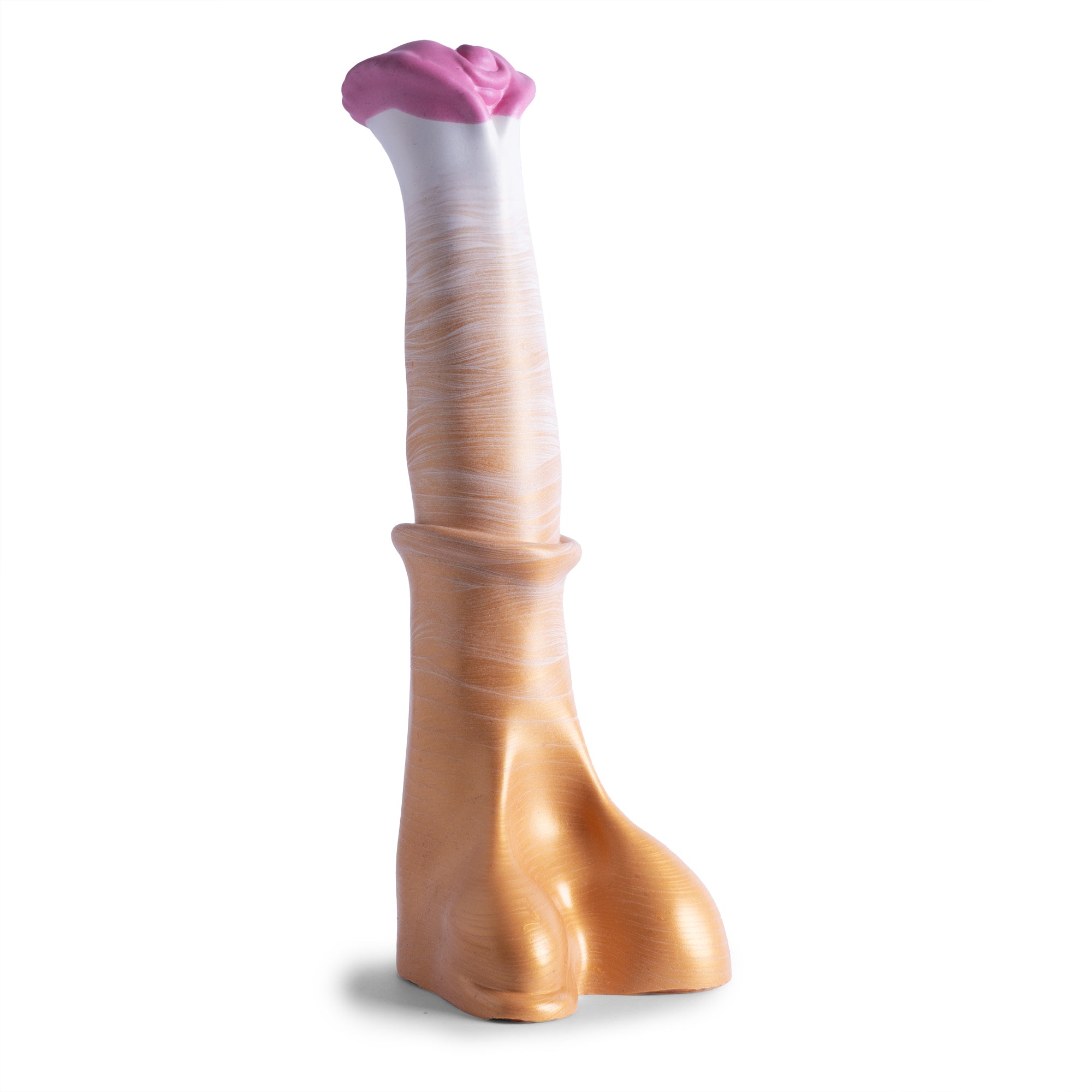 Dildo de caballo semental acampanado - Tamaño pequeño - Firmeza súper suave - Listo para usar