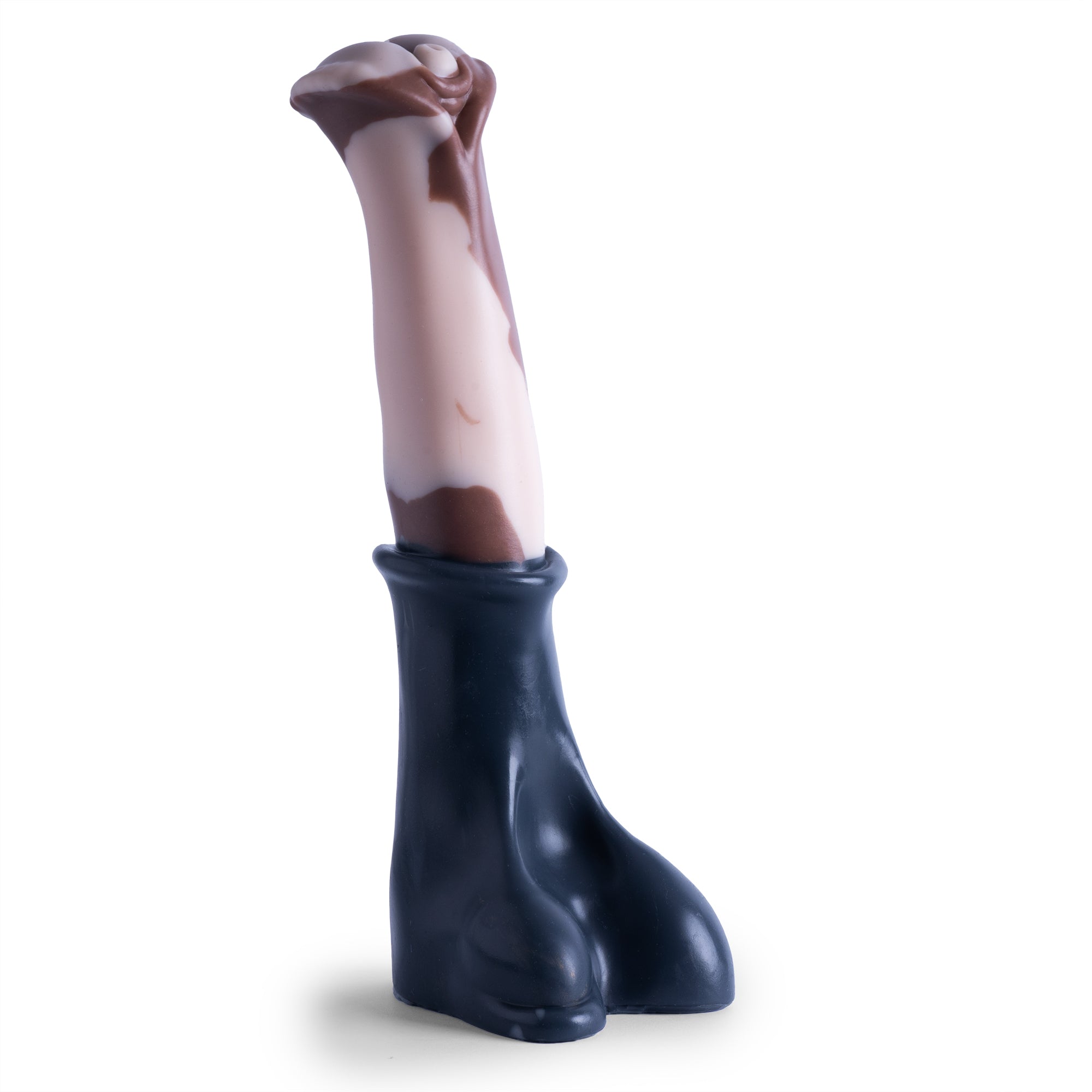 Dildo de caballo semental acampanado - Tamaño mediano - Firmeza súper suave - Listo para usar - Casi perfecto