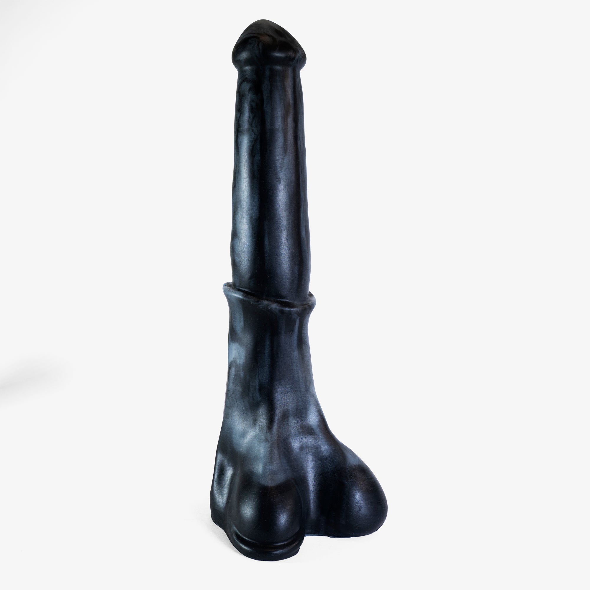 Stallion Horse Dildo - Ready Made - Medium Size - Medium Soft Firmness - Moon Kissed Glow Green