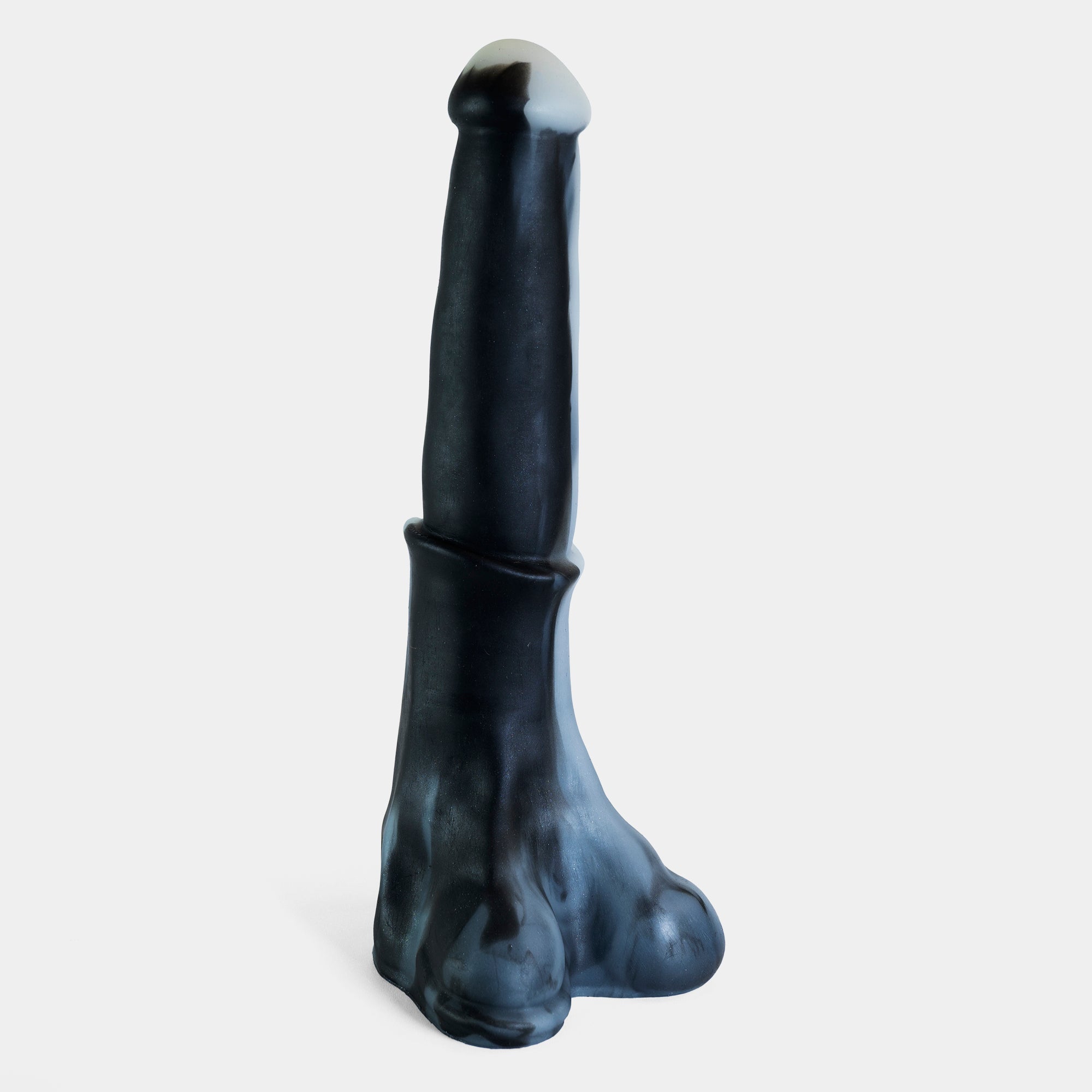 Stallion Horse Dildo - Ready Made - Medium Size - Medium Soft Firmness - Moon Kissed White